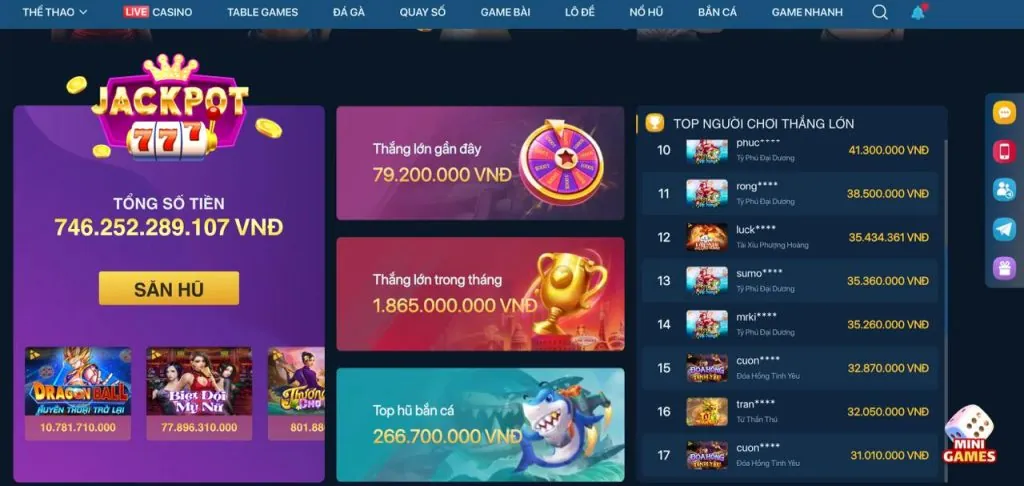 Các trò chơi casino phổ biến như Roulette, Sic Bo, Dragon Tiger tại dbet win